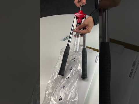 VIDEO - Remachadora manual brazo largo