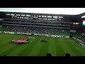 Magyarország - Oroszország 0-3, 2017 - Játékosok bevonulása, Himnuszok