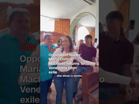 Opposition leader María Corina Machado returns to Venezuela from exile