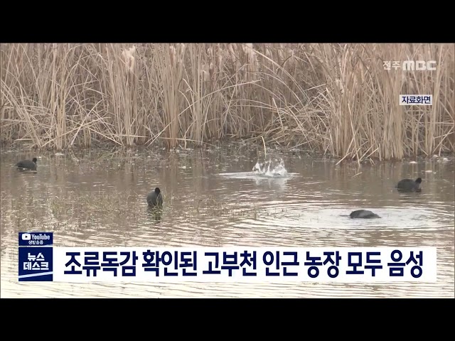 조류독감 확인된 고부천 인근 농장 모두 음성