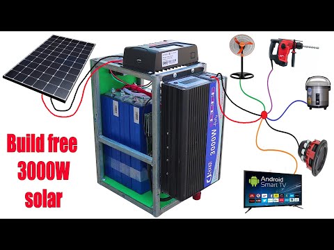 I did Build 3000w DIY solar generator world's strongest