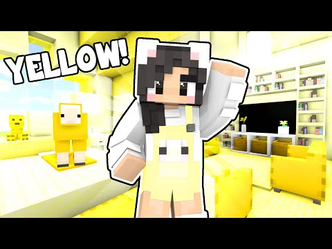 💛Minecraft But I Can Only Build With YELLOW!