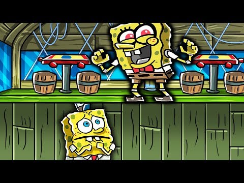 Minecraft - HIDE FROM SPONGEBOB ANIMATRONIC! (6 AM at the Chum Bucket)