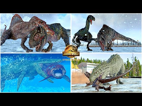 A Cold and Deadly Winter, T-REX, Spinosaurus, Indominus Rex, Indoraptor 🦖 Jurassic World Evolution 2