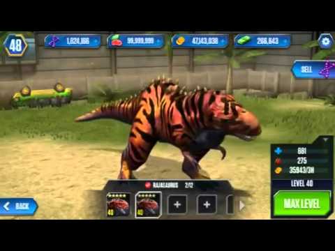 RAJASAURUS LEVEL 40 Jurassic World The Game