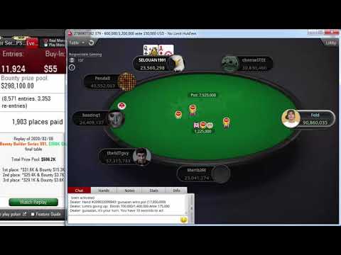 Replay | Final table PokerStars Bounty Builder Series 091: $55 NLHE [8-Max], $350K Gtd Feb 09, 2020
