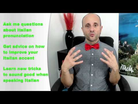 Improve Your Italian Pronunciation! - 100% Free Italian Q&A Webinar