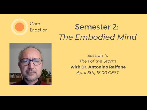 Core Enaction, Semester 2: The Embodied Mind (Part I), Session 4 with Dr Antonino Raffone