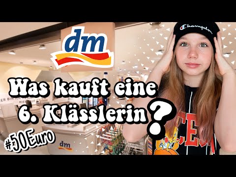 WAS KAUFT EINE 6. KLÄSSLERIN FÜR 50 EURO BEI DM ? 🌻Alles kaufen was in Einkaufskorb passt | HEY ISI