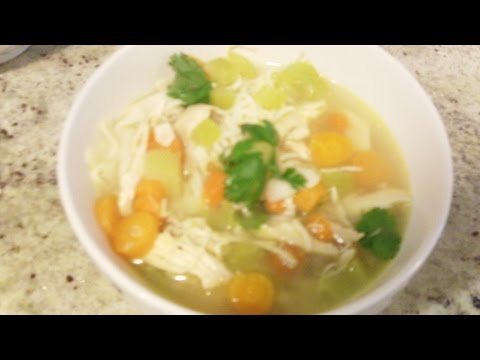 Homemade Chicken Tofu Noodle Soup (High Protein/Low...