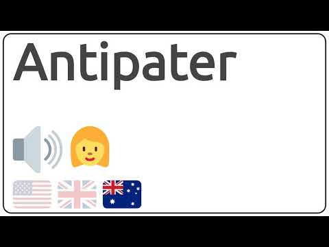 How to pronounce Antipater in english?