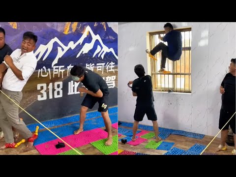 Screaming chicken blindfolded beating challenge mousetrap toe pressure board crisis version of s