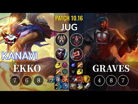 JDG Kanavi Ekko vs Graves Jungle - KR Patch 10.16