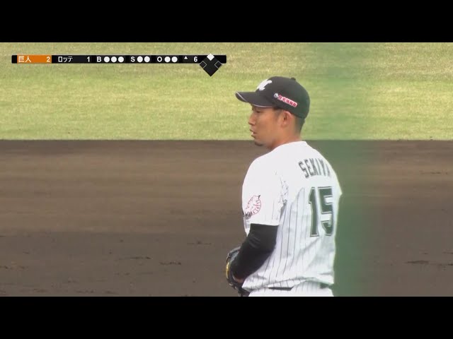 【ファーム】マリーンズ・関谷 三振でしっかりと火消し成功!! 2018/4/5 M-G(ファーム)
