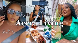 ACCRA LIVING|| YOU CAN'T VLOG IN PEACE IN GHANA!, A BRUNCH BABE,ATTENDED @Stella-Shanelly 's WEDDING