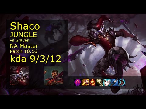 Shaco Jungle vs Graves - NA Master 9/3/12 Patch 10.16 Gameplay