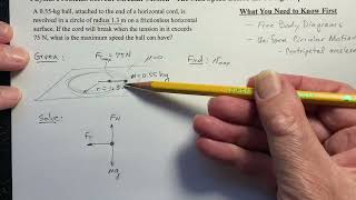 Circular Motion - The Max Speed Before the String Breaks!
