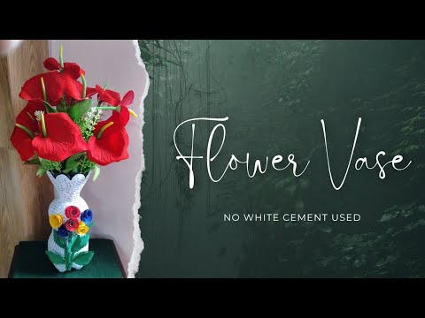 Super easy flower vase idea | no white cement | no putty | Sangita's craft Vault #easy#creative#diy