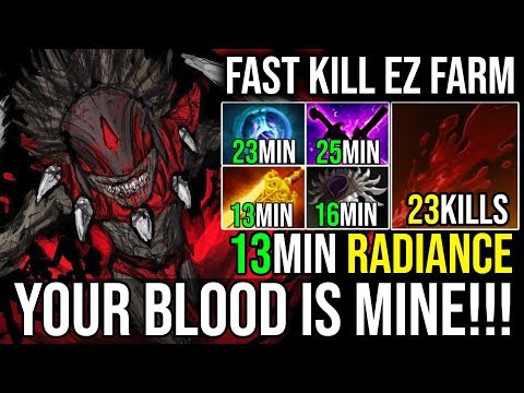 13Min Radiance [Bloodseeker] How to Kill And Farm Fast 840GPM 23Kills By Kingrd | Dota 2 FullGame