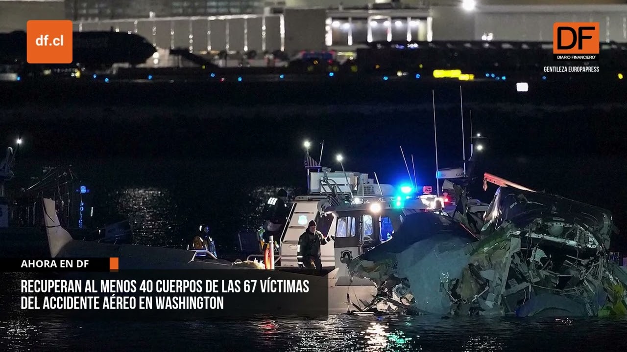 Recuperan al menos 40 cuerpos de las 67 víctimas del accidente aéreo en Washington