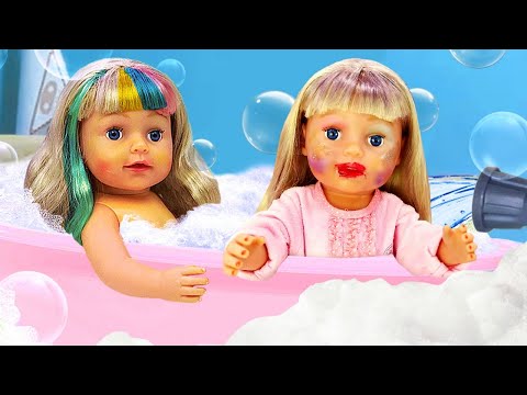 Прически и одежда для БЕБИ БОН Эмили - Все серии подряд про салон красоты. Видео куклы Baby born