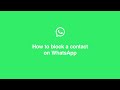 How To Block A Contact WhatsApp
