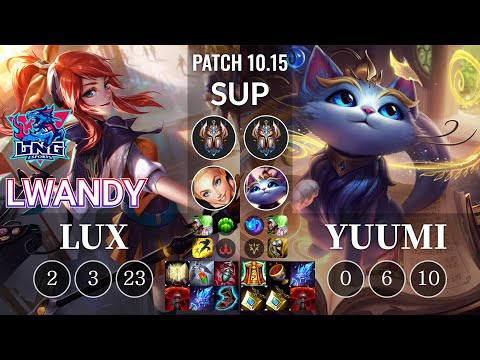 LNG lwandy Lux vs Yuumi Sup - KR Patch 10.15