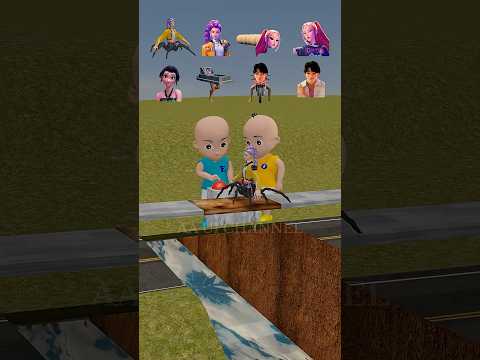 Tantangan Upin Ipin Menjatuhkan Anomali Kpop Demon Hunters Rumi Zoey Mira Jinu ‼️😱