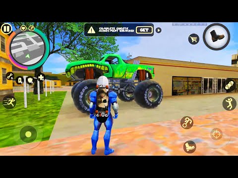 Rope Hero: Vice Town (Free Monster Truck) | Rope Hero New Version – Games Kon – Android Gameplay