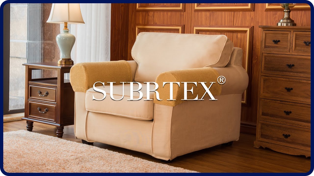 Raised Dots Spandex Stretch Armrest Covers Set of 2 | Subrtex