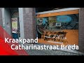 Het gekraakte pand aan de Catharinastraat in Breda.