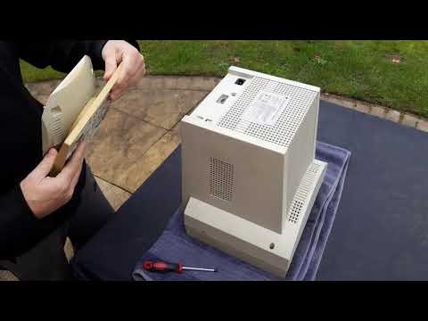 Macintosh monitor, keyboard and mouse disassembly, cleaning and retrobriting