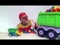КЛОУН ДИМА- Лего, Большой грузовик и Маленький самосвал - Машинки Для Игры 