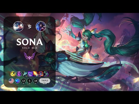 Sona Mid vs Ahri - NA Master Patch 13.12