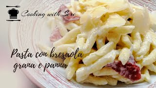 Pasta con bresaola grana e panna | PRIMO PIATTO FACILE E VELOCE