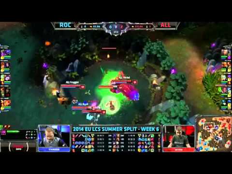 Roccat Vander Leona VS Alliance Froggen Orianna Highlights   2014 EU LCS Summer W6D2 MUST SEE