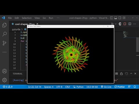 Python Turtle Graphics 39 Cool Shape Drawing Python Turtle Video Learnonpy Python_shorts