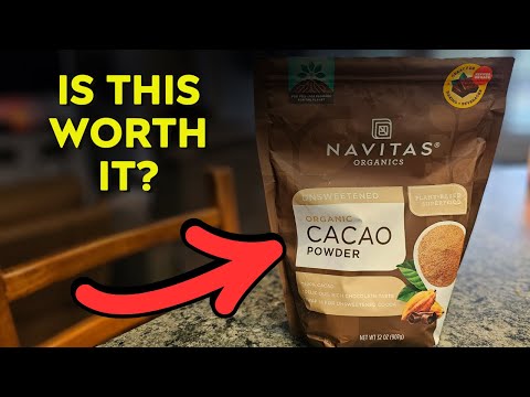 Navitas Organics Cacao Powder - Cocoa Powder Substitute 1:1, For Hot Chocolate, Baking & More
