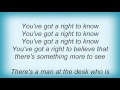 15858 Oingo Boingo - Right To Know Lyrics