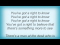 15858 Oingo Boingo - Right To Know Lyrics