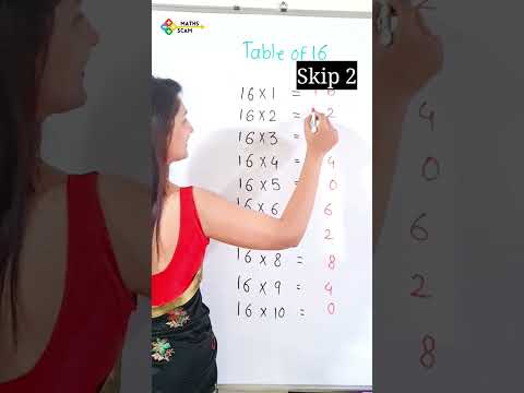 Table of 16 #mathsscam #shorts