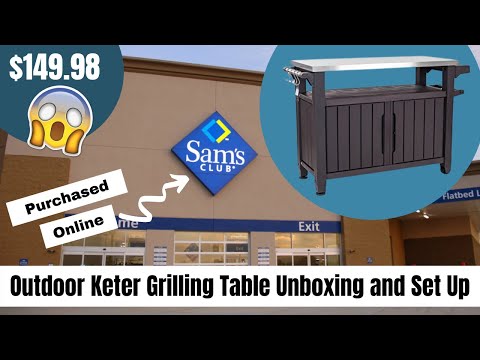 Sam’s Club Purchase - Keter Outdoor Grilling Station Table | Setup for my outdoor kitchen