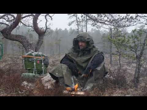 6 DAYS WINTER BUSHCRAFT   ARTISTS CHARCOAL   MULTI SAPLING BOWSAW   SINGLE CANVAS PONCHO SHELTER ~~~