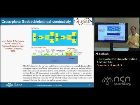 nanoHUB-U Thermoelectricity L3.6: Nano/Macroscale Characterization - Summary of Week 3