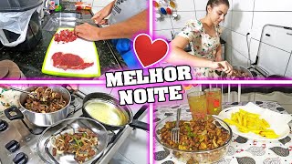NOITE DA PORÇÃO CASEIRA | PORÇÃO DE CARNE COM BATATA FRITA SIMPLES EM CASA
