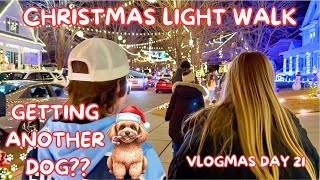 THEY WANT ANOTHER DOG | CHRISTMAS LIGHT WALK | Vlogmas Day 21 | Family 5 Vlogs
