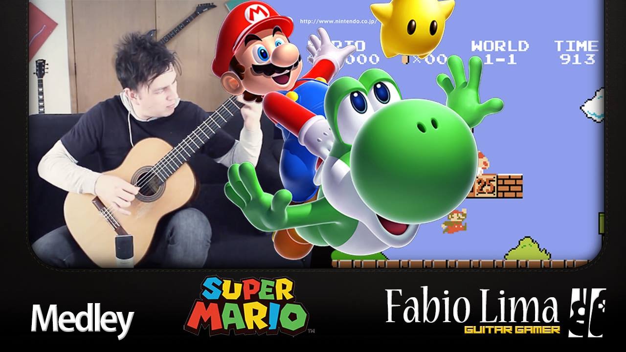 Super Mario Bros #1 Medley Fingerstyle Guitar by GuitarGamer (Fabio Lima) - YouTube