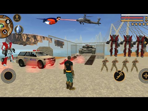 Vegas Crime Simulator (Vegas Hero Fight Army Base)Police Jeep Car on Army base - Android Gameplay HD