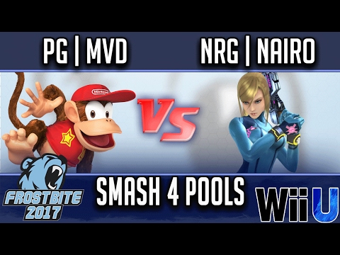 Frostbite 2017 SMASH 4 POOLS - PG | MVD  (Diddy Kong) vs NRG | Nairo (Zero Suit Samus)