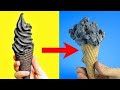 HOW TO MAKE A DIY BLACK CHARCOAL ICE CREAM CONE FROM 5 MINUTE CRAFTS